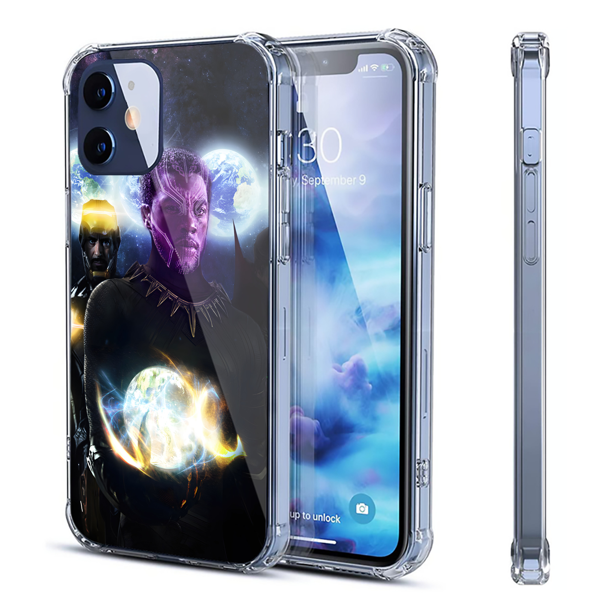 （画像用） アベンジャーズ The Avengers 【iPhone 12シリーズ対応】透明スマホケース（クリアソフトケース）
